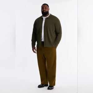 Straight Benjamen Faux Wool E-waist Pant